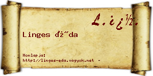 Linges Éda névjegykártya